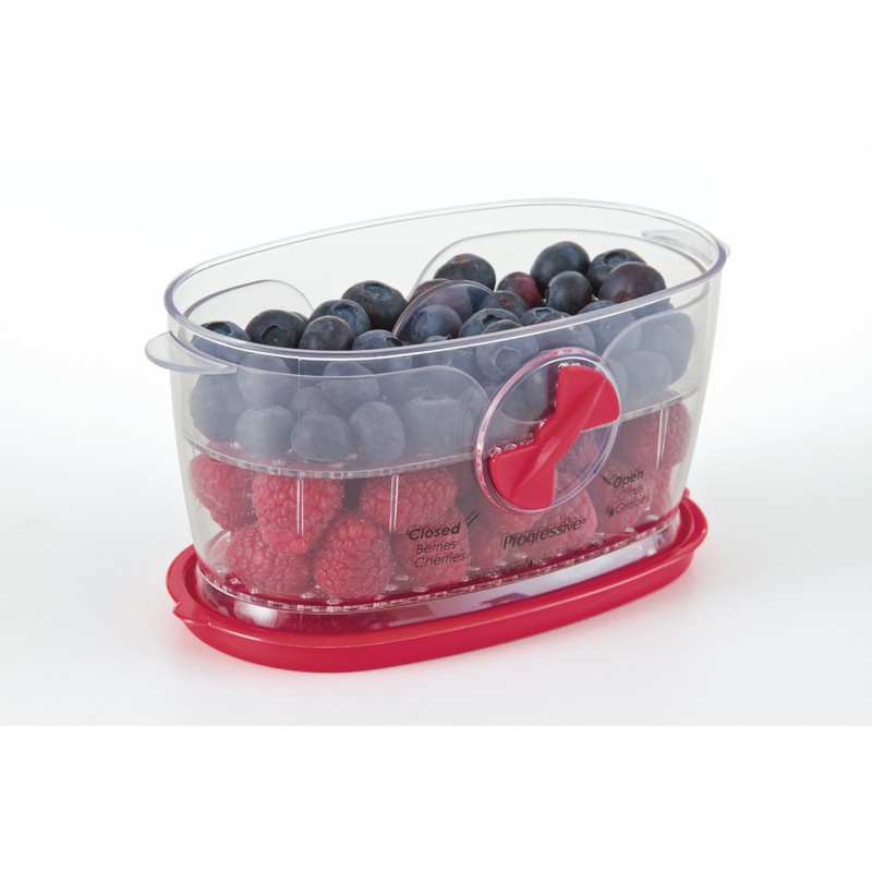 PrepWorks Berry Keeper, Red – Freshness-Enhancing Storage for Berries and