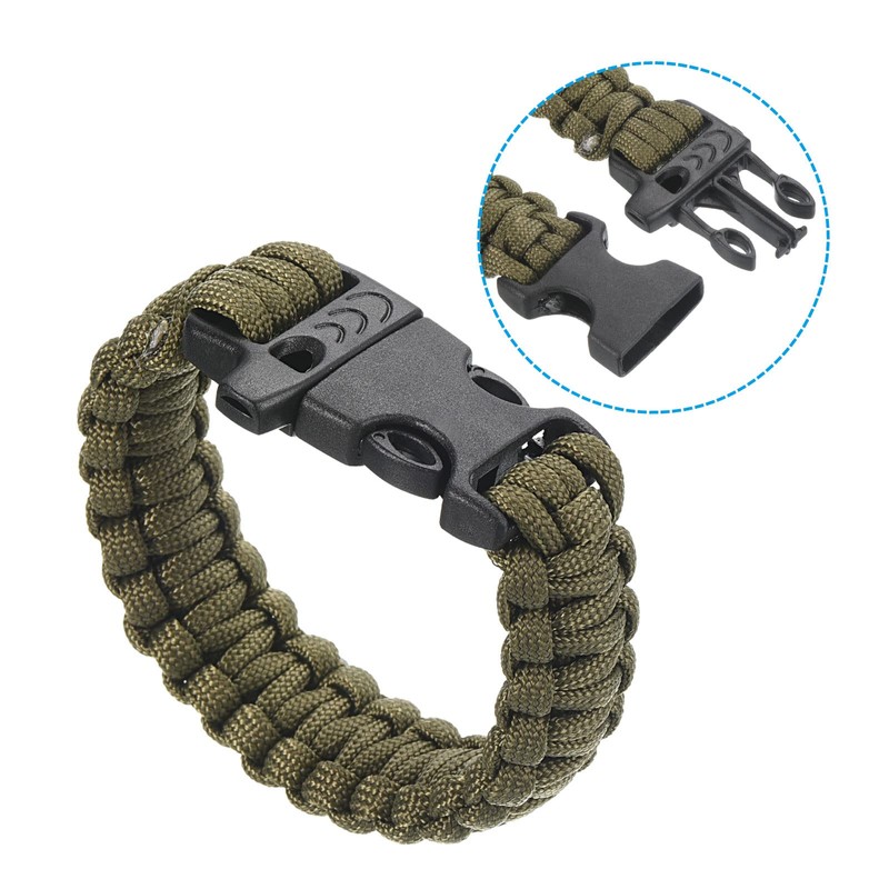 PATIKIL Survival Paracord Bracelets Braid Parachute Bracelet with Plastic Buckle