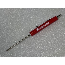 Snap-on Tools Red Flat Head Screwdriver with Valve Core Remover Top