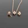 MOLIDAY Conjunto de collar y pendientes de tuerca con diseño