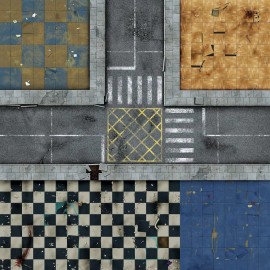 Battle Systems City Block Game Mat 2x2 - 40k Fallout Crisis Protocol Modern Battle Systems THG