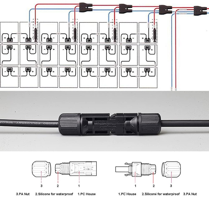 BAYM Solar Panel Y Branch 2 to 1 MMF +