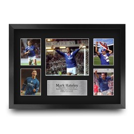 HWC Trading FR A3 Mark Hateley Rangers Printed Memorabilia Signed Autograph Photograph Display for Football Fans and Supporters - A3 Framed
