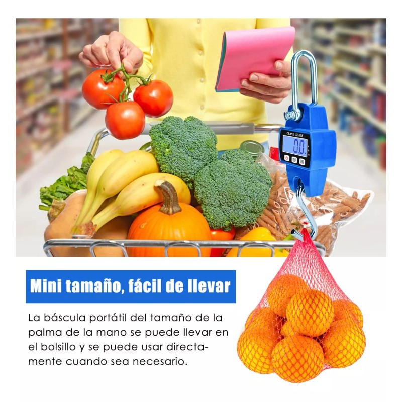 Burkey Báscula Industrial Digital Colgante Portátil Con Colgar300kg