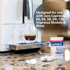 (25 Pack) CleanEspresso Dual Cycle Espresso Machine Cleaning Tablets for Jura Espresso Machines. 3.5 Gram Tablets Designed to Clean Your Jura Brew Unit