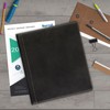 Samsill 0.5 Inch 3 Ring Binder, Leather, Black with Contrast