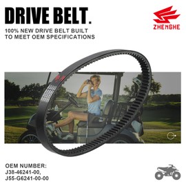 ZHENGHE Golf Cart Double-Sided Drive Belt for Yamaha G2 G8 G11 G14 G16 G20 G21 G22 G29 (2012.5-Current), Replaces OEM J38-46241-00, J55-G6241-00-00