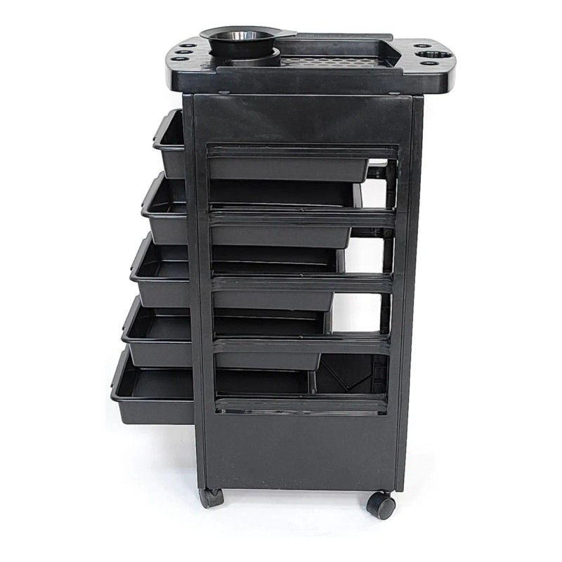 Letmex Bm3634 Carrito Auxiliar Negro Con Bowl