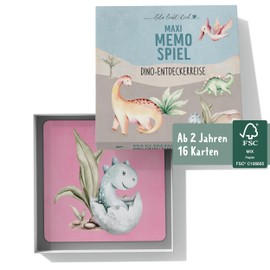 lila liebt dich® Maxi Memo Game Dinosaur Journey of Discovery, Toy from 2 Years, Children's Memory from 2 Years