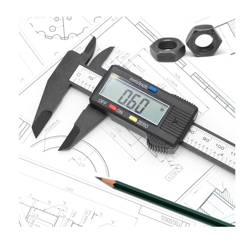 Large LCD Screen Digital Caliper, 150mm Caliper Measuring Tool, Inch/Millimeter