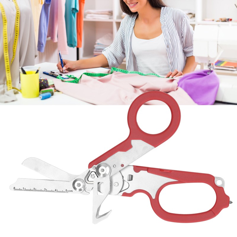Folding Scissors Stainless Steel Clear Scale Wind Breaker Cutter Wrench