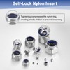 M METERXITY 200-Pack Nylon Insert Hex Lock Nuts, M6 x