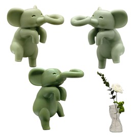 Plant Propagation Buddy & Elephant Shaped Plant Support Structures (3-Pack) – Durable TPR, Waterproof Design for Indoor Plants & Propagating Cuttings, Gift for Plant Lovers/Gardeners, 3 Colors