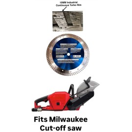 pro right industry 9'' Turbo Diamond blade fits Milwaukee 2786-20 M18 FUEL 9 in. Cut-Off Saw - 5