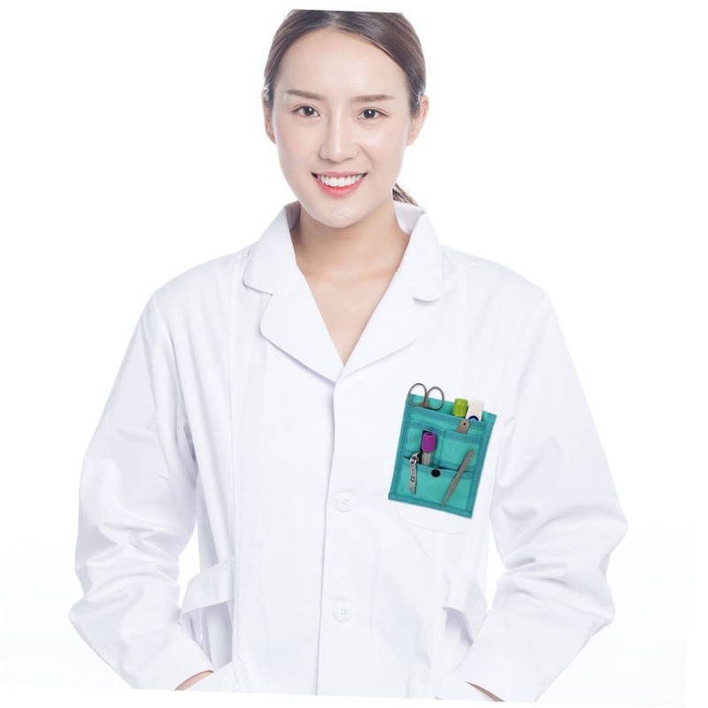 Operitacx 1 Pocket Organizer Tool Pouch Nurse Pen Protector Emerald