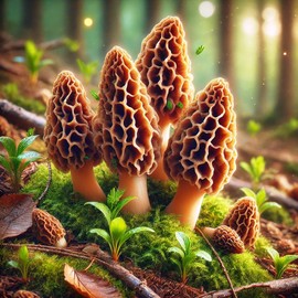 NIKA SEEDS - Spores Morel Mushrooms for Planting on Grains - 100 Seeds