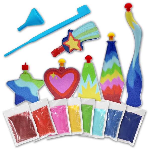BIGINOW DIY Sand Art Kit - 8 Vibrant Colors -