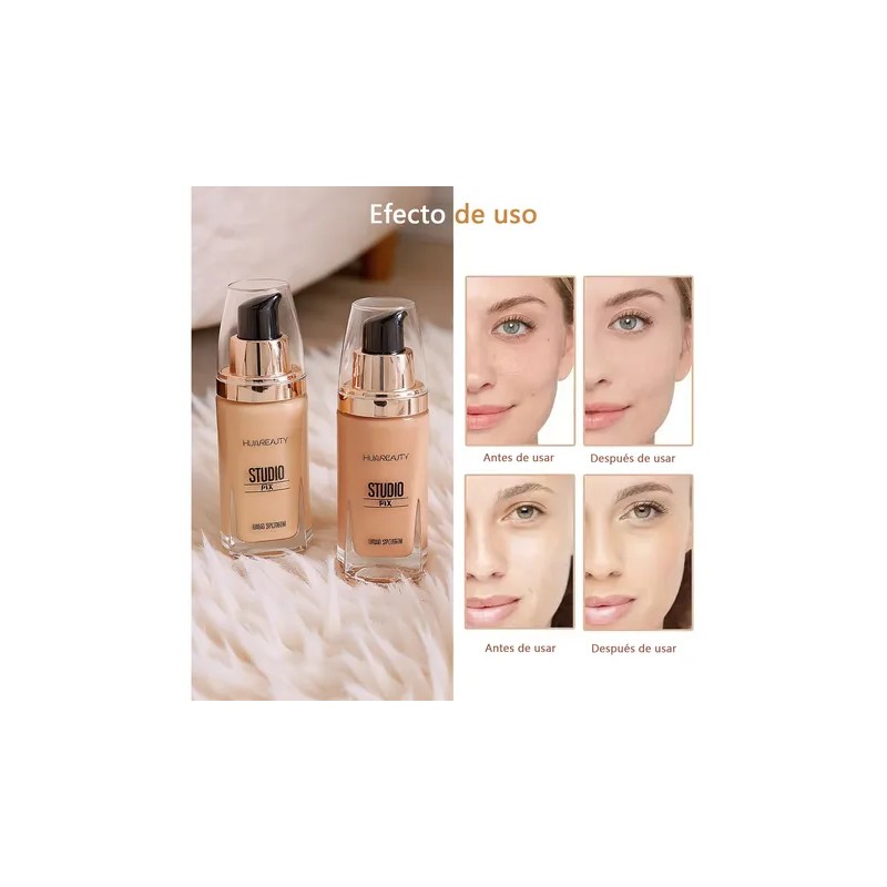 Base Líquida Studio Fix, Cubrimiento Perfecto, Larga Duració