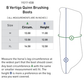 HORZE B Vertigo Quinn Brushing Boots - Dark Navy - XL