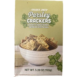 Parsley Crackers, Savory Crispy Crackers sprinkled with Parsley (5.28 oz)