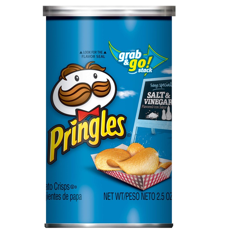 Pringles Salt and Vinegar Flavored Potato Crisps Chips (Pack of