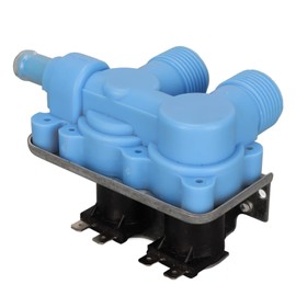 Water Inlet Valve Blue Double Head PP Washer Water Inlet Valve Replacement for 205613 WP358276 (110-120V)