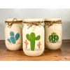 Cactus Mason Jars/Cactus Decor/Desert Flower/Southwestern Decor