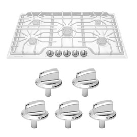 5304525746 Gas Cooktop Knobs for Frigidaire Stove,Compatible with Frigidaire Gas Stove Knob FFGC3026SSB FFGC3026SSC FFGC3026SSE FFGC3626SSE，Replacement for A03546301/02/03 5304504839 PD00064795