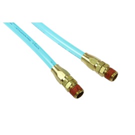 Coilhose Pneumatics PR14-10B-T Flexcoil Polyurethane Coiled Air Hose, 1/4-Inch ID, 10-Foot Length with (2) 1/4-Inch MPT Swivel Fittings, Transparent Blue