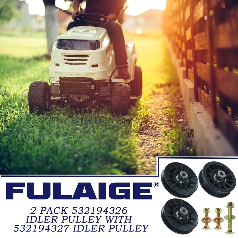 FULAIGE 2 Pack 532194326 Idler Pulley with 532194327 Idler Pulley
