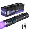 DARKDAWN UV Flashlight 395nm Black Light Mini USB Rechargeable Ultraviolet
