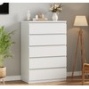 Jocoevol Modern White 5 Drawer Dresser for Bedroom, Simply Chest