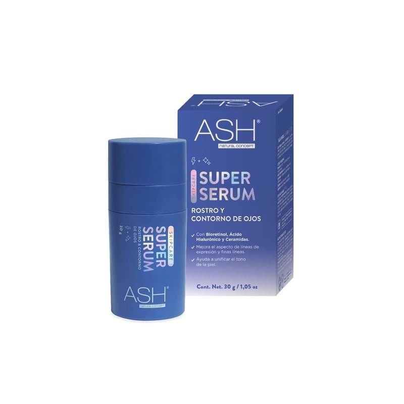 Serum Facial y contorno de Ojos Ash Natural 30grs