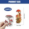 Pack of 120 Mushroom Stickers, Colourful Mushroom Sticker Set, Waterproof