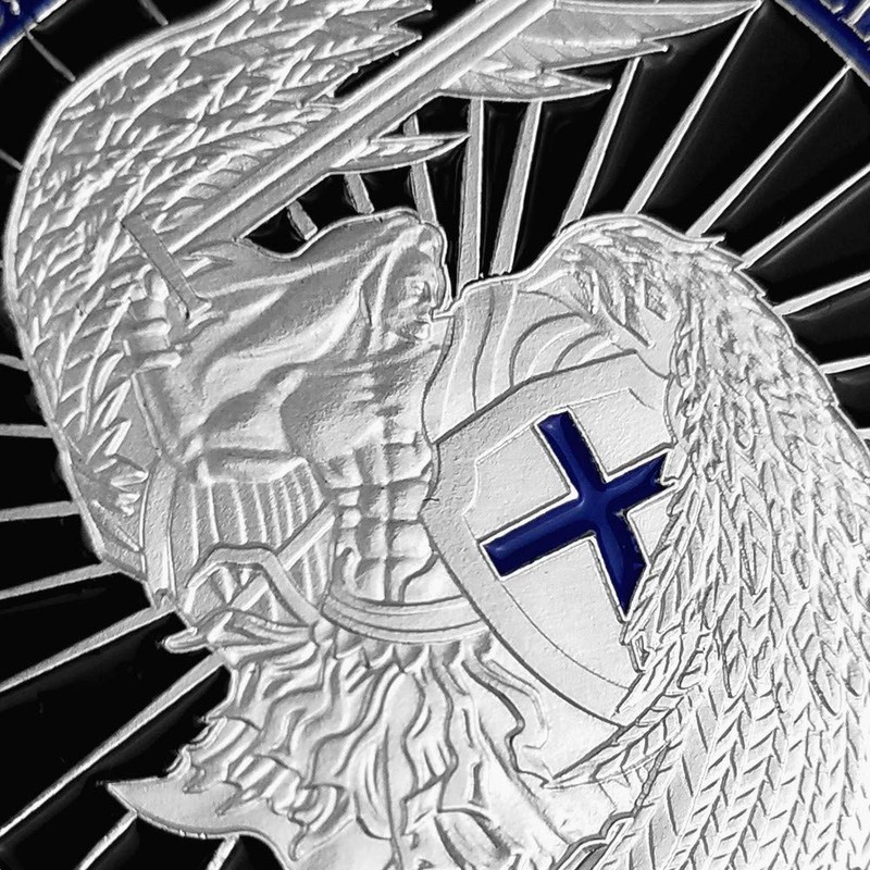 Saint Michael Law Enforcement Challenge Coin God Bless The Police
