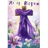 BlissYard He is Risen Garden Flag Double Sided 12x18 Inch