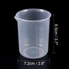 sourcing map Measuring Cup 250ml PP Plastic Graduated Beaker Transparent
