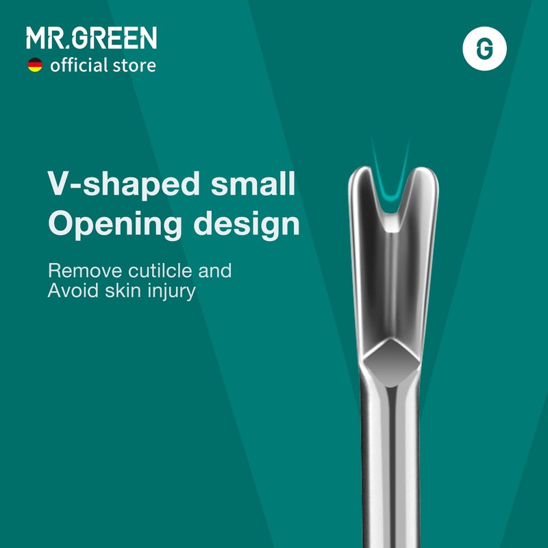 MR.GREEN Cuticle Pusher Dead Skin Remover Stainless Steel Manicure Tools