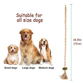 Dog Doorbell Dog Door Bells Potty Training. Multipurpose Antique Training Adjustable Doorbells for Dogs, Puppies and Pets for Door Knob/Potty Training/Dog Bells Ring to Go Outside (Wooden Bead Style)