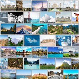 Bear and Bee 64 Postcards - Famous Places & Iconic Landmarks Postcard Postcrossing