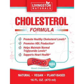 Livingston Natural Herbal Labs Cholesterol Formula By Livingston Natural Herbal Labs, Plant Based, 16 oz.