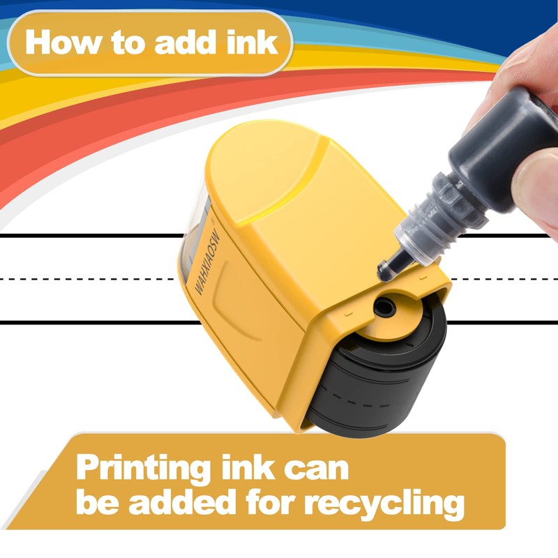 Handwriting Lines Stamp Roller Self-Inking Line Rolling Stamps Handwriting Practice
