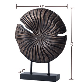 CECKQUE Wabi Sabi Sculptures Decor Unique Decorative Objects Neutral Organic Statues Home Decorations for Living Room Fireplace Mantel Entryway Shelves Decor Items (Bronze)