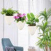 Sungmor 3 Pack Self Watering Hanging Planters, Unique Eggshell Shape