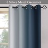 SimpleHome Navy Blue Ombre Room Darkening Curtains for Living Room,