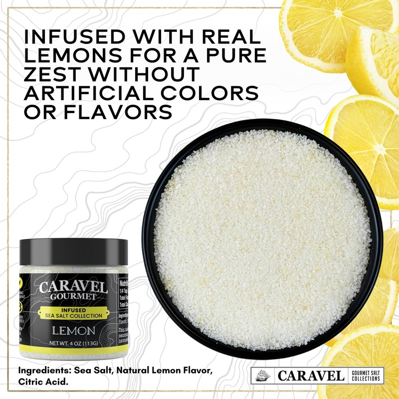 Citrus Salt Gift Pack, Lemon and Lime Sea Salt, 4