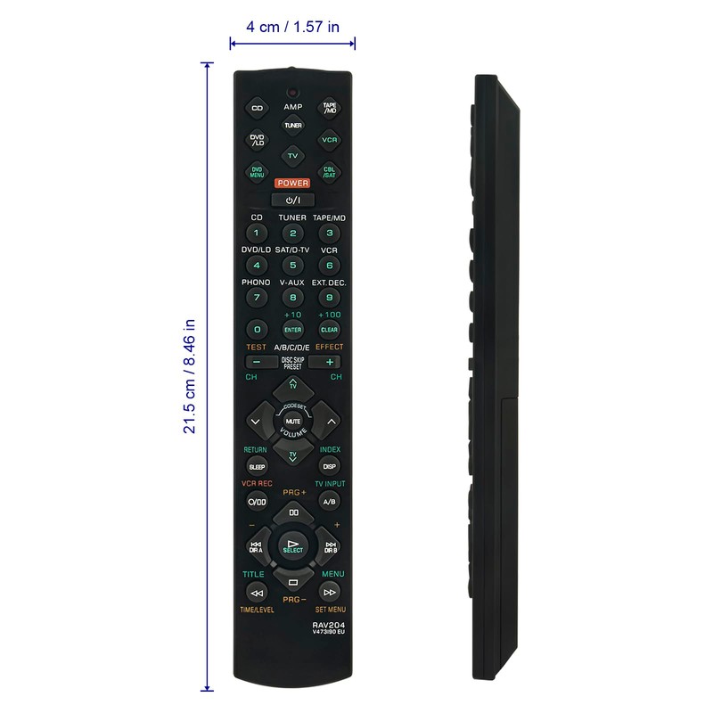RAV204-V473190EU Replacement Remote Control Suitable for Yamaha AV Receiver Remote
