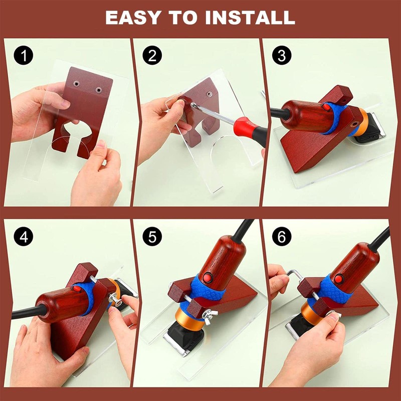 zalati Carpet Cutter Holder, Carpet Tufting Shear Guide, Wooden Shelf