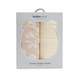 Bubba Blue Nordic Jersey Wrap, Vanilla/Latte (Pack of 2)