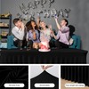 HolidayIdeas Black Spandex Table Skirts for Rectangle Tables 6ft, Fitted